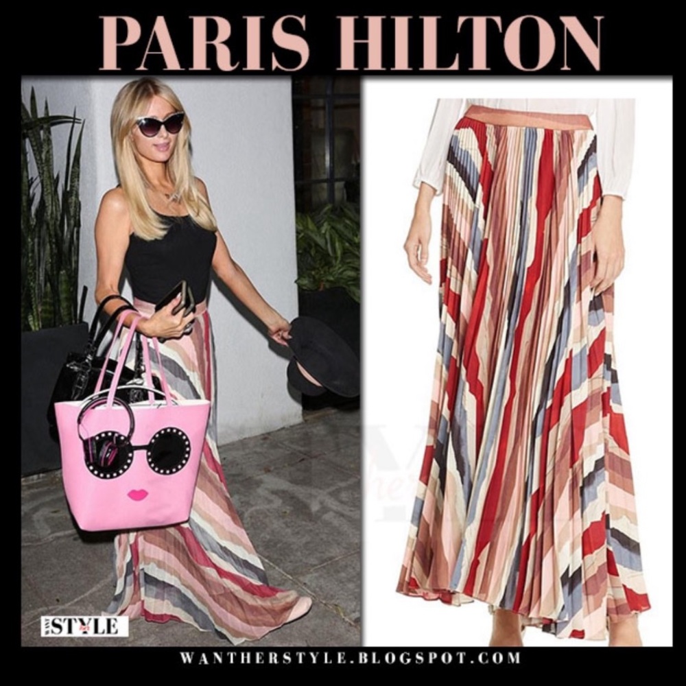 Alice + Olivia “Shannon” sunset landscape skirt 2